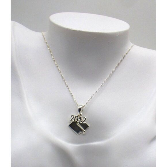 Giani Bernini, 18" 2012 Graduation Cap Pendant Necklace in Sterling Silver - Picture 2 of 8